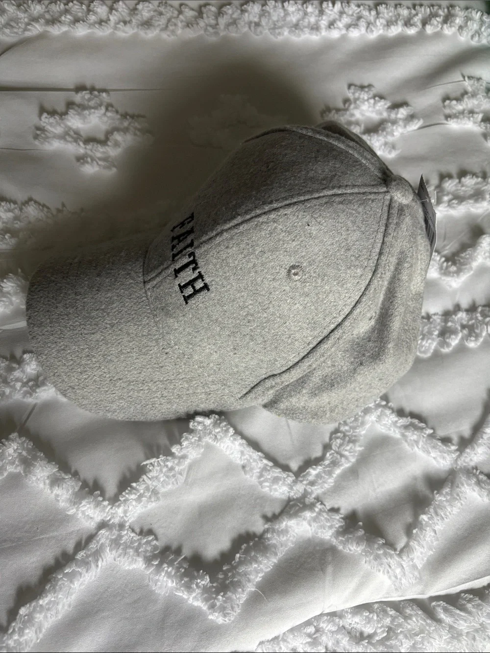 Rainbow Gray 'FAITH' Embroidered Baseball Cap